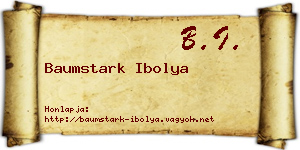Baumstark Ibolya névjegykártya
