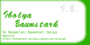 ibolya baumstark business card